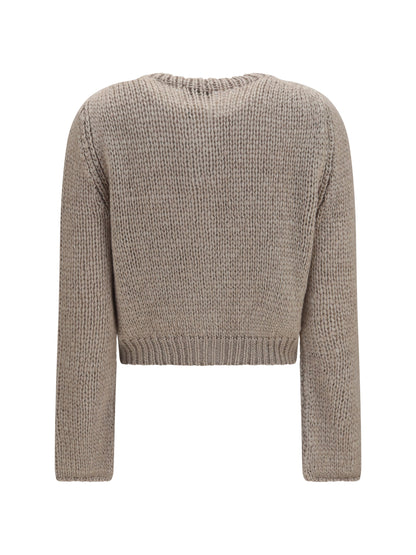Forte_forte Chunky knit Cardigan with buttons - Mandorla