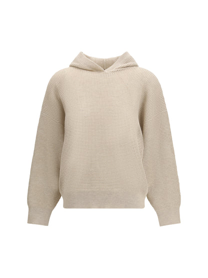 BRUNELLO CUCINELLI Sparkling Net cotton hooded Sweatshirt
