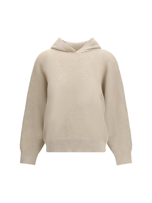 BRUNELLO CUCINELLI Sparkling Net cotton hooded Sweatshirt