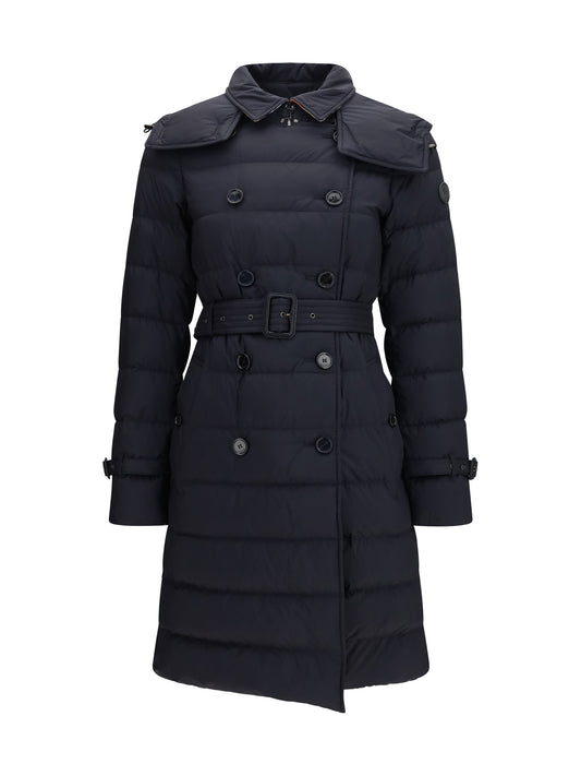 Burberry Audley mid length nylon Down Jacket - Black