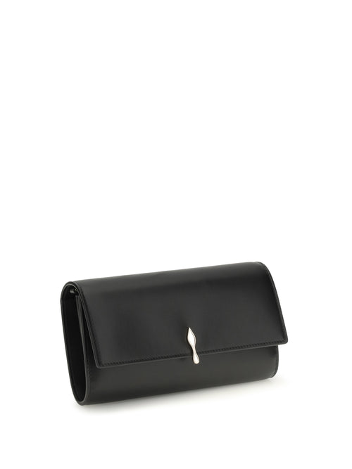 Christian Louboutin Bettina Chain Wallet - Black/Gold