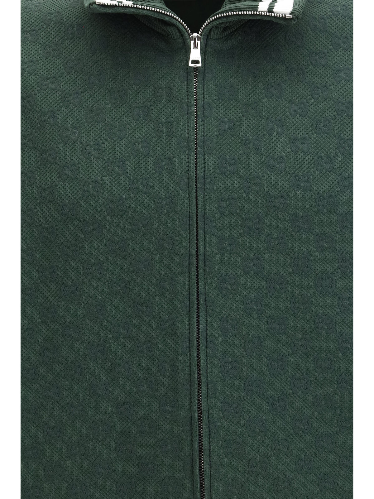 Gucci GG technical jersey zip Jacket - Deep Emerald Green