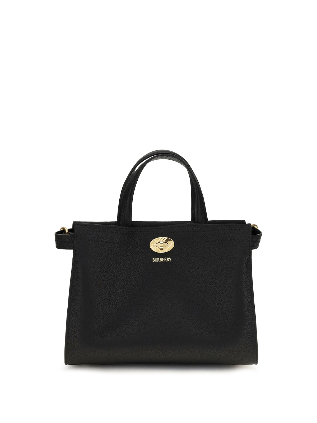 Burberry Mini Cotswolds Check Top Handle Bag - Black