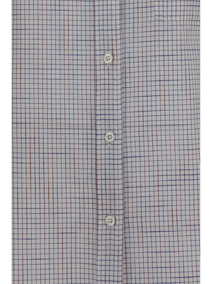 The Row Dalan Shirt - White W/ Blue&Red