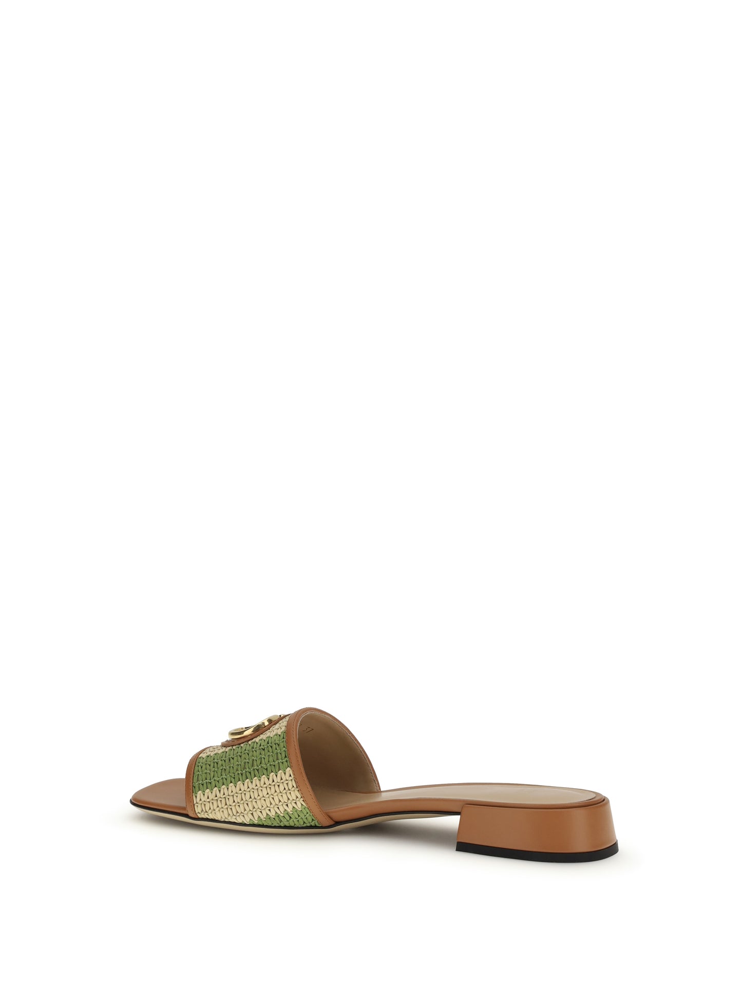 VALENTINO GARAVANI VLogo Signature raffia slide Sandals