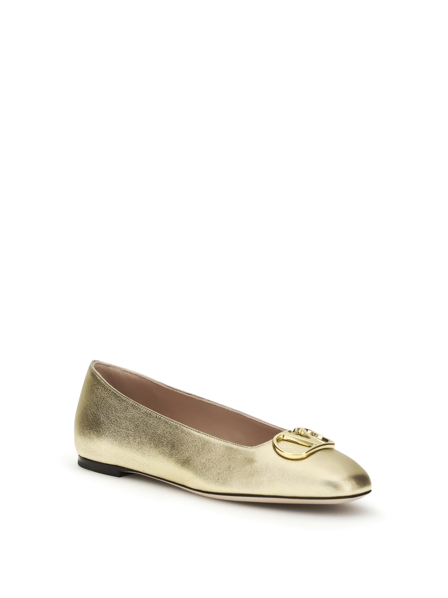 VALENTINO GARAVANI VLogo Signature laminated nappa Ballerinas