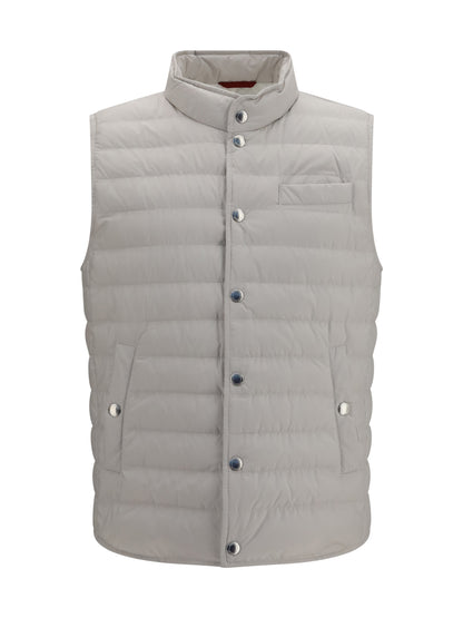 Brunello Cucinelli Sleeveless padded Gilet - Ice