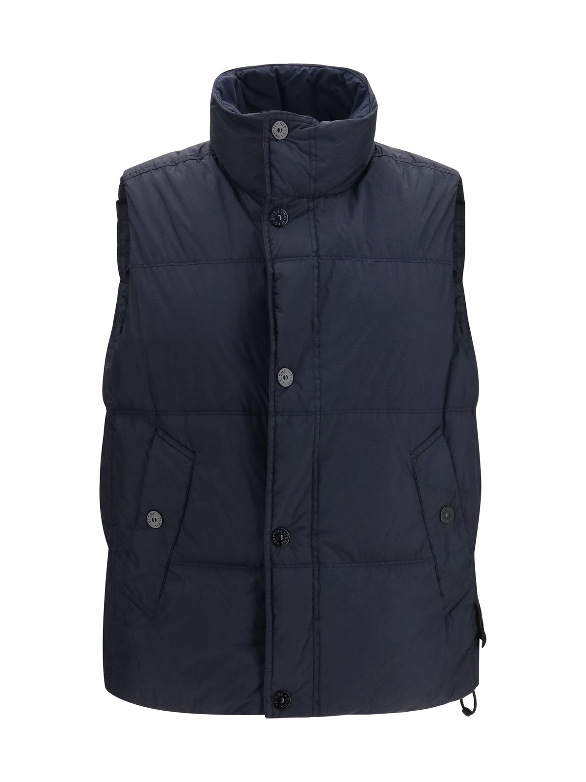 Stone Island Crinkle Reps NY Padded Vest - Navy Blue