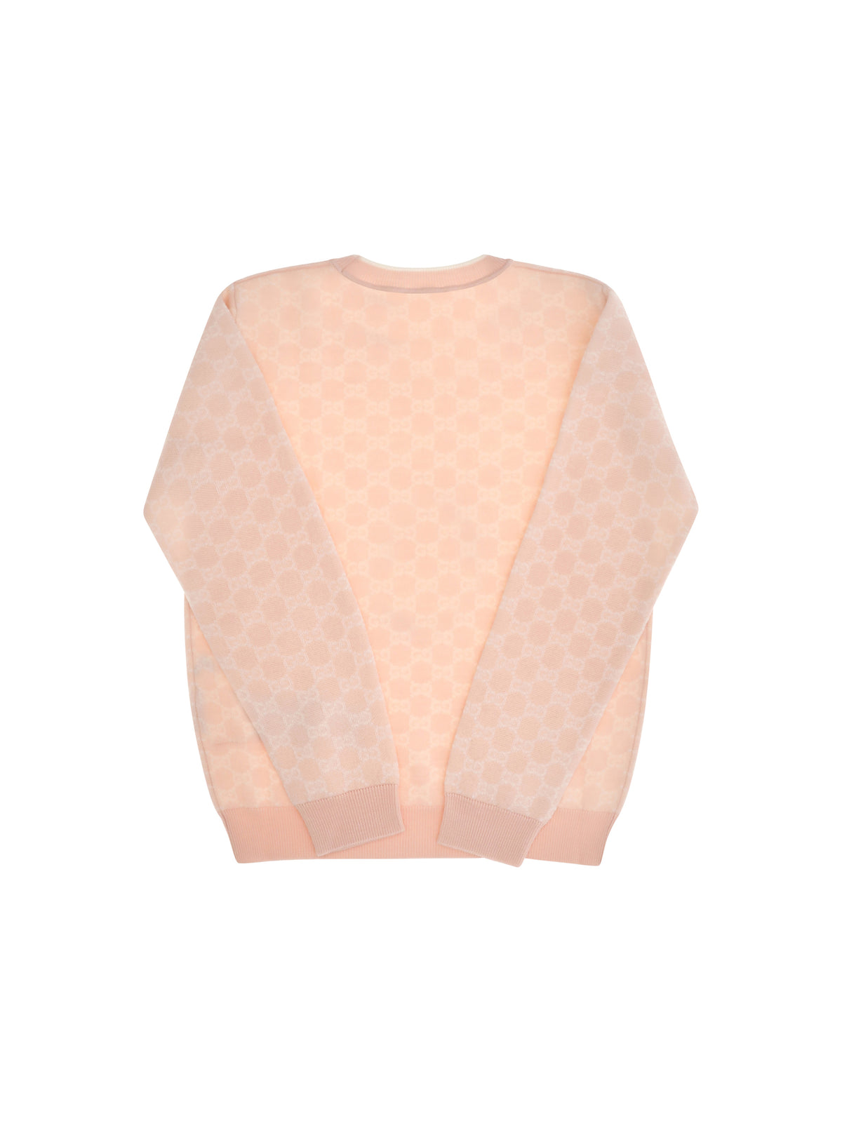 Gucci Wool Sweater for Girl - Pale Rose/White