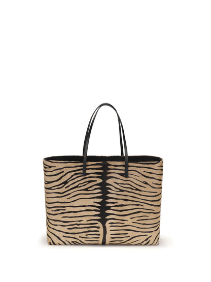 Fendi Roll medium Shopping Bag - Nero+Naturale
