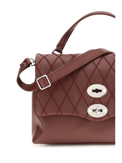 Zanellato Postina Tramè leather Top Handle Bag - Red Palio Di Siena