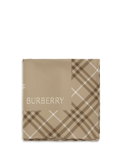 BURBERRY Silk Scarf with Archive Equestrian Knight