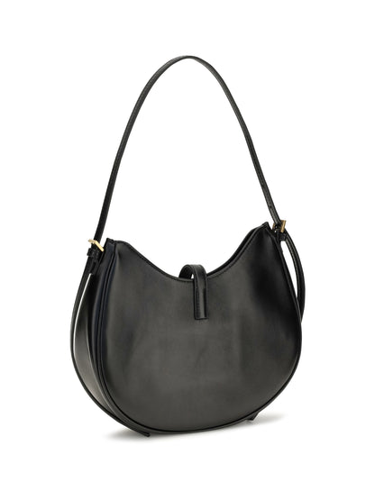 Versace Small Emblème Hobo lambskin Shoulder Bag - Black/Gold