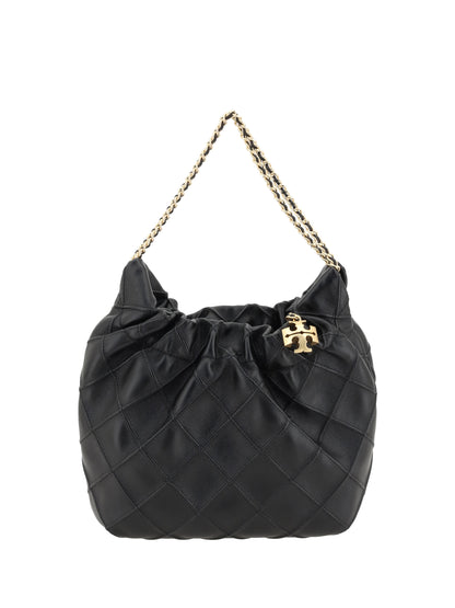 Tory Burch Fleming Mini Hobo Shoulder Bag - Black