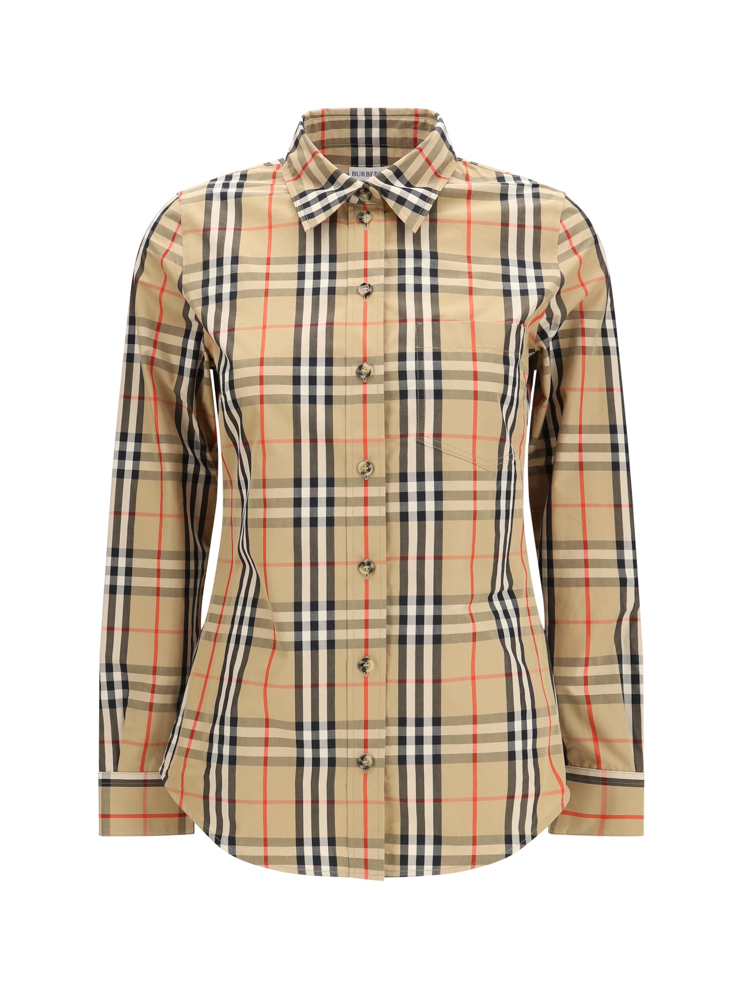 BURBERRY Stretch Cotton Check Shirt