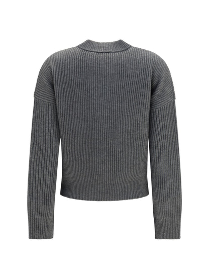 Max Mara Studio Carnet ribbed Cardigan - Grey Dark Melange
