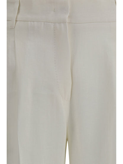 Max Mara Studio Mstsumero Pants in linen batavia - Natural