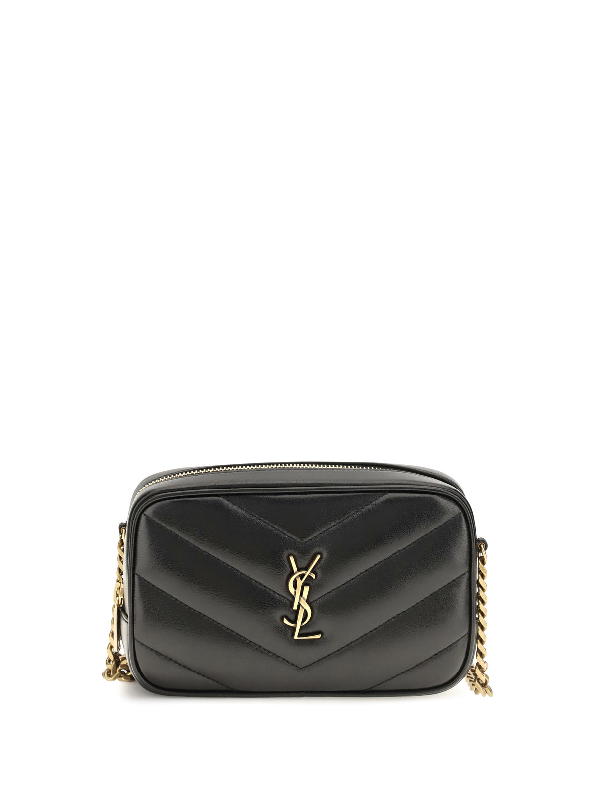 Saint Laurent Loulou mini leather Shoulder Bag - Black