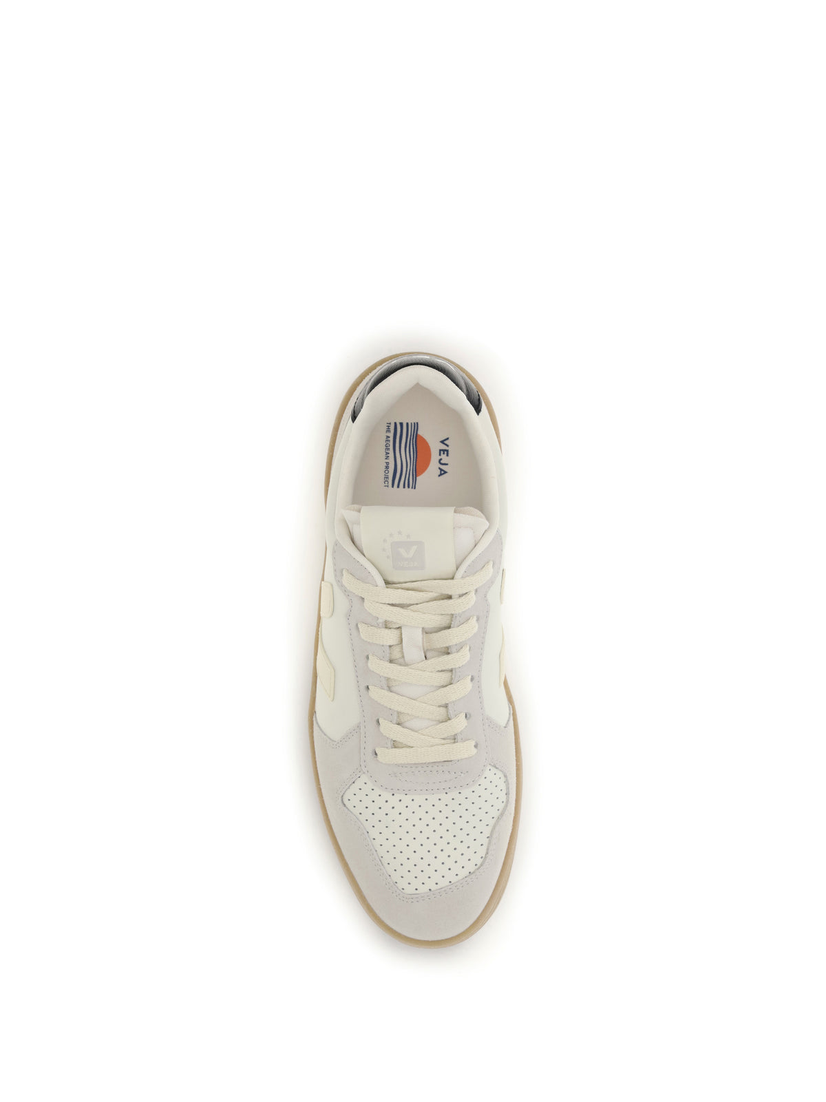 Veja V-82 leather Sneakers - Pure_calcaire_black