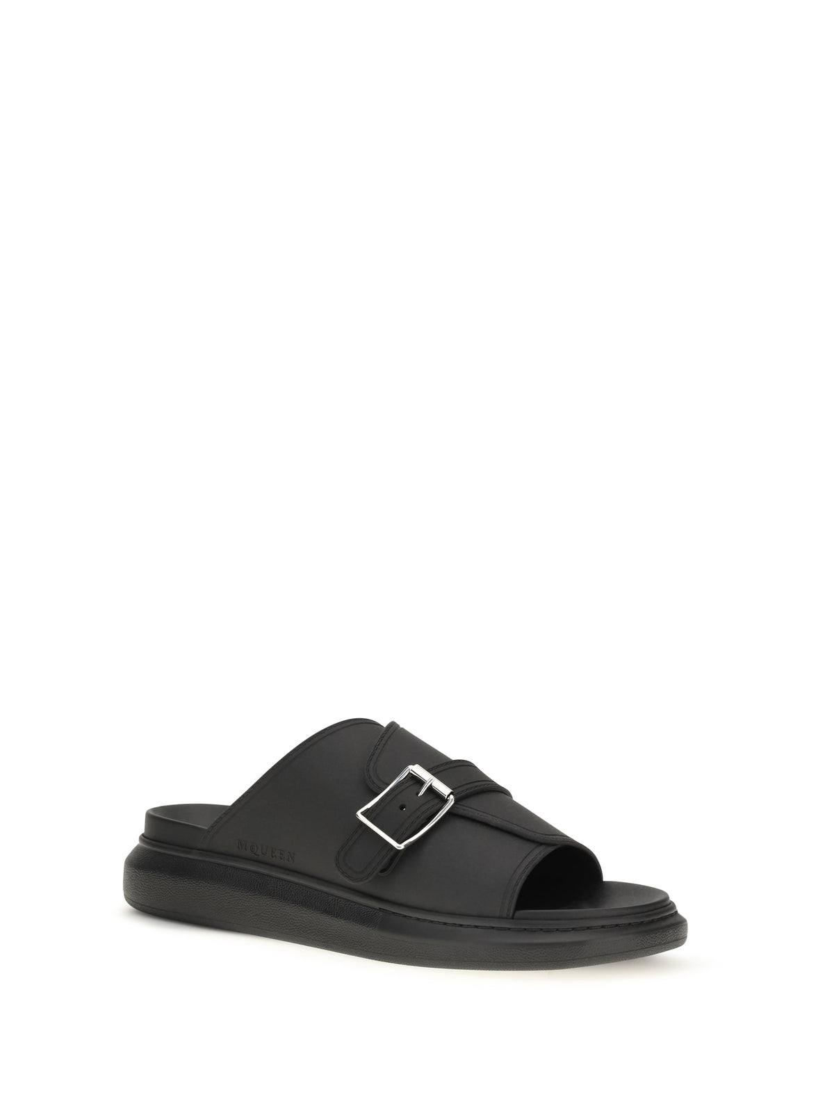 Alexander Mcqueen Buckle slide Sandals - Black