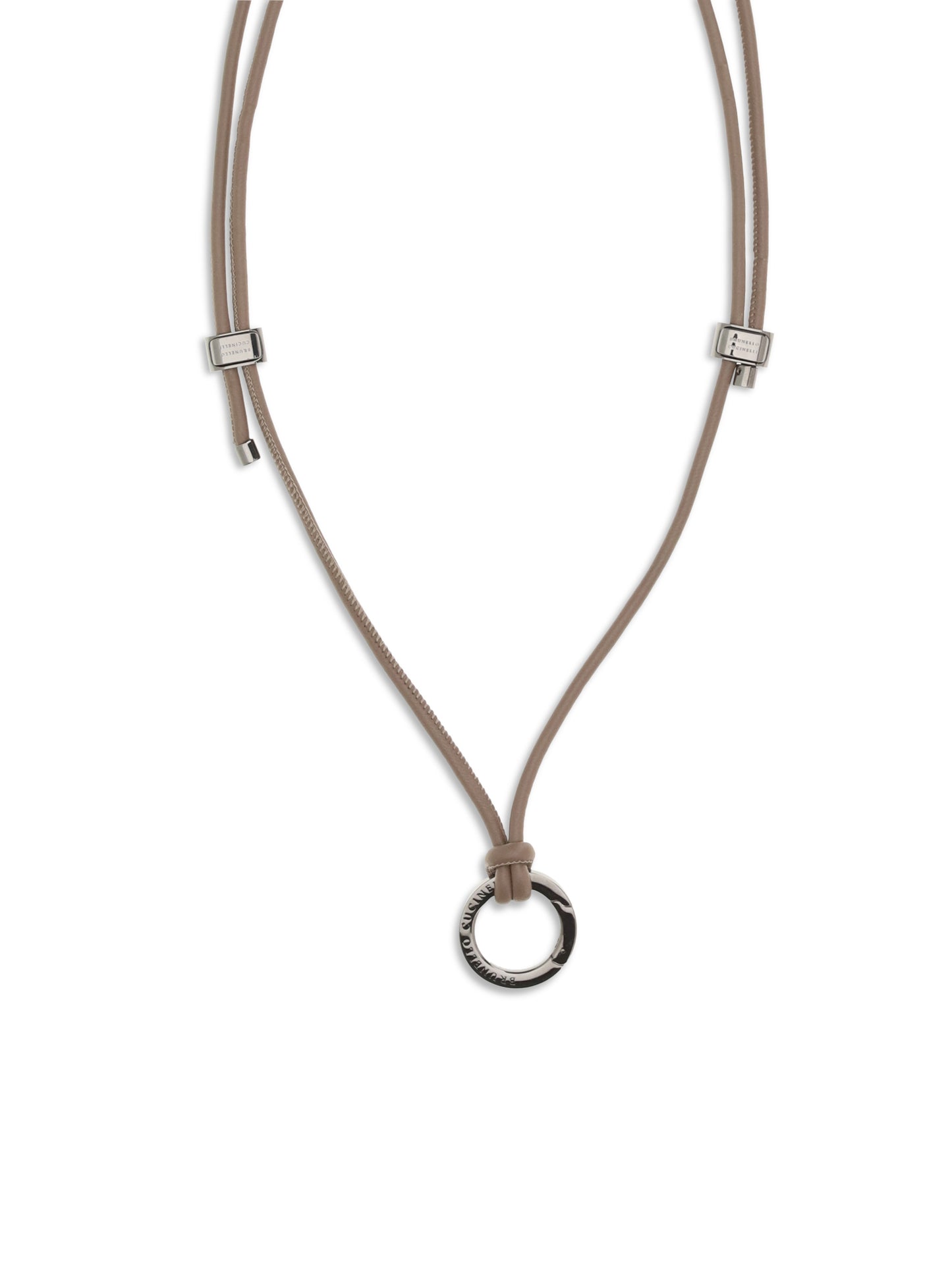 BRUNELLO CUCINELLI Leather eyeglass Cord with charm
