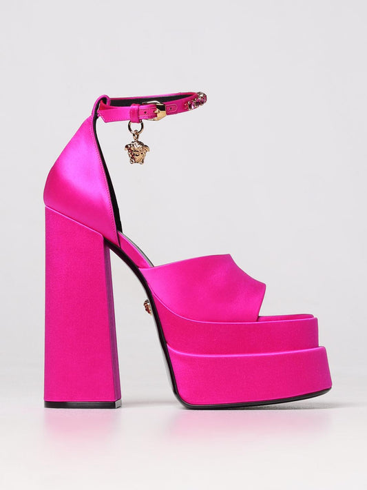 Versace Heeled Sandals Woman Fuchsia