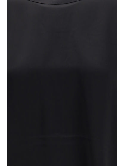 Toteme Boxy Satin Top - Black