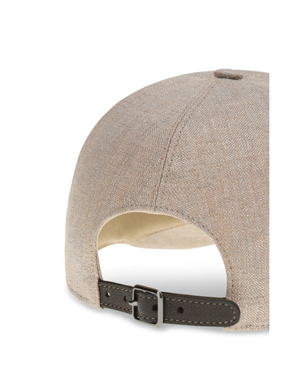 BRUNELLO CUCINELLI Sparkling linen twill Baseball Cap