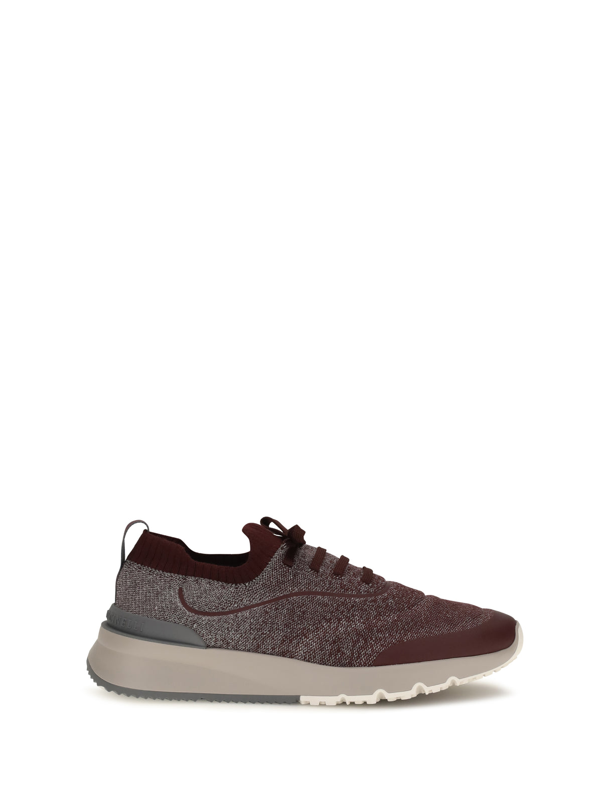 Brunello Cucinelli Techno cotton knit Sneakers runners - Burgundy