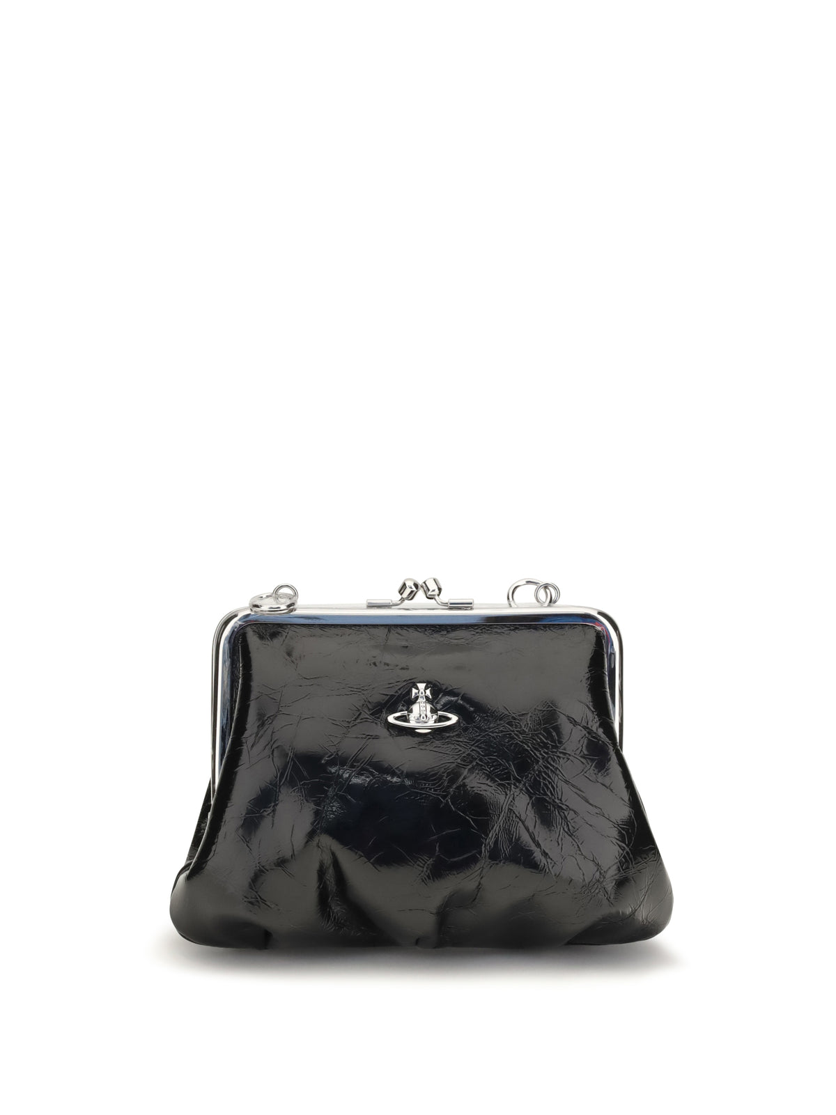 Vivienne Westwood Granny Frame patent leather Handbag - Black