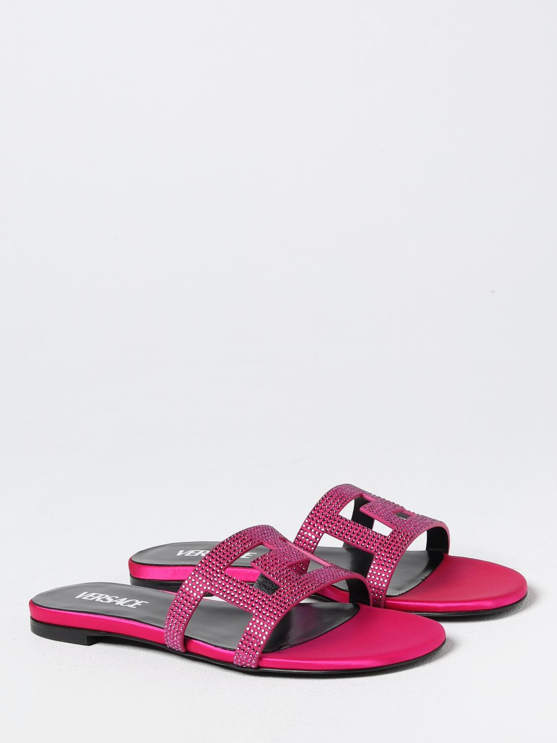 Versace Flat Sandals Woman Pink