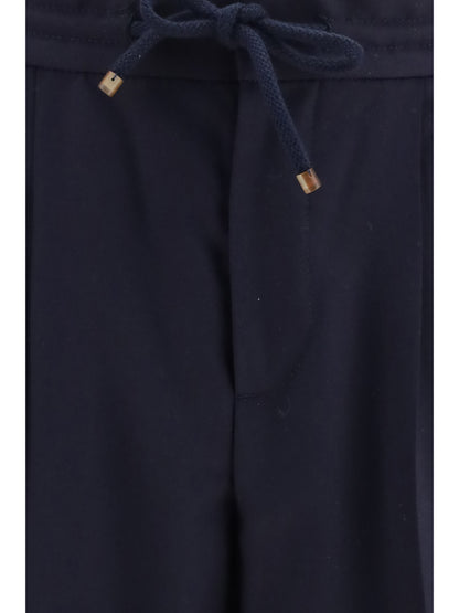 Brunello Cucinelli Virgin wool Pants - Blue Colorato