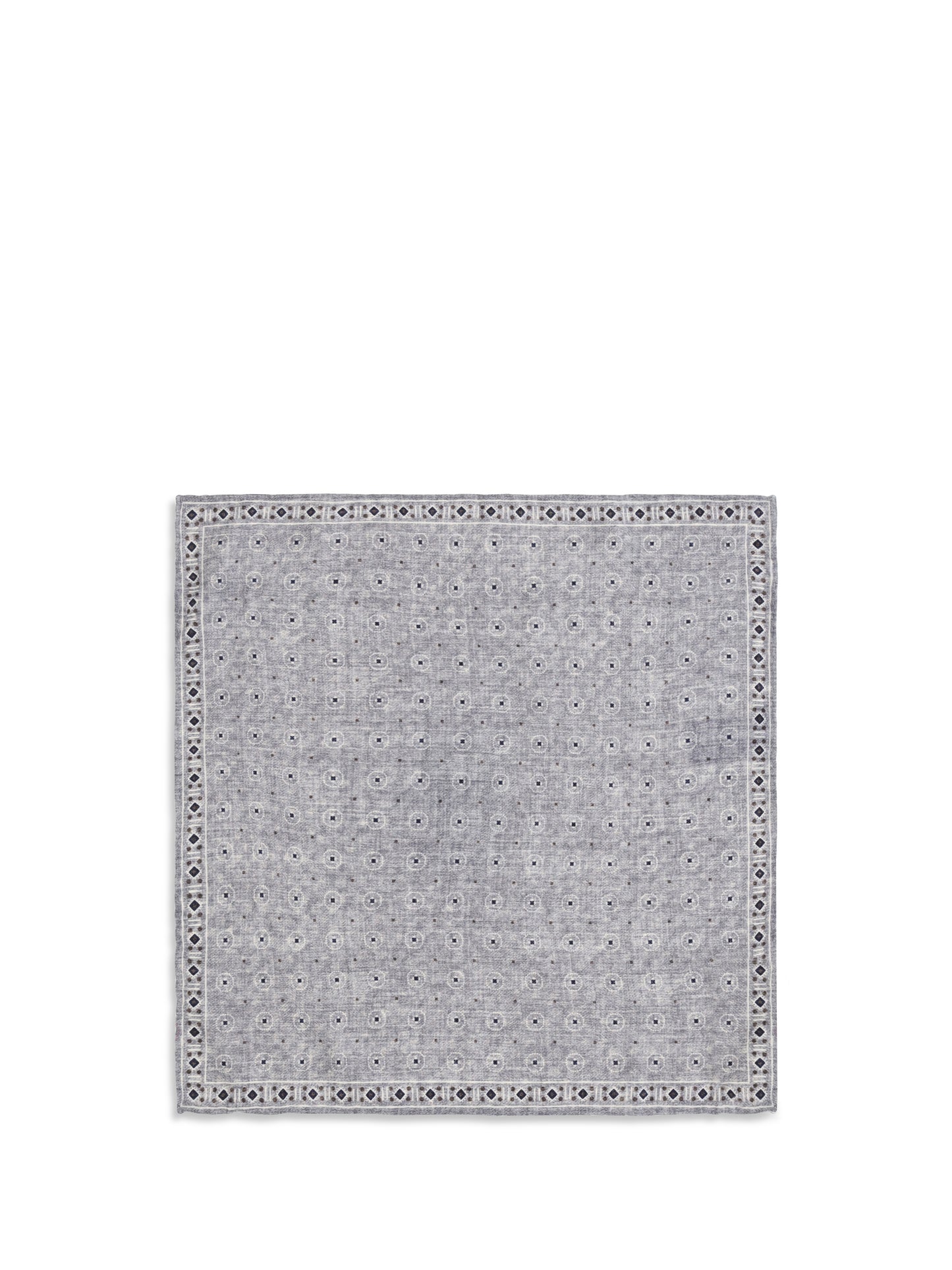 BRUNELLO CUCINELLI Ethnic-patterned silk Pocket Square
