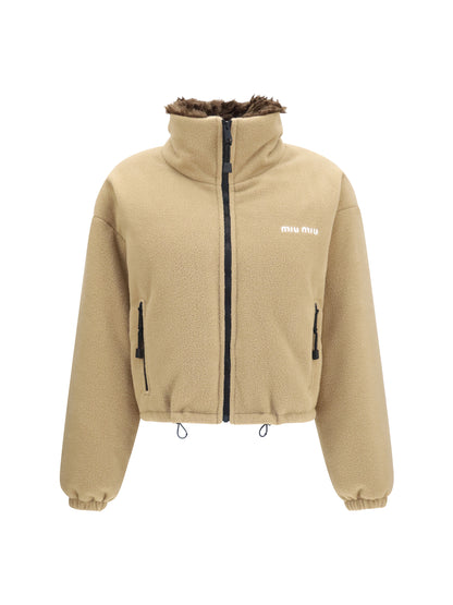 Miu Miu Fleece down Jacket - Camel