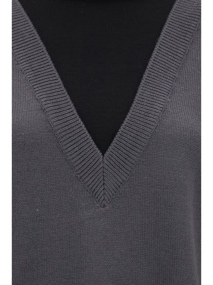 MM6 Maison Margiela Two-tone high-neck Sweater - Black-Dark Grey