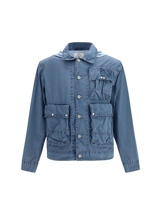 C.P. COMPANY 50 Fili Indigo Bleached Goggle Jacket