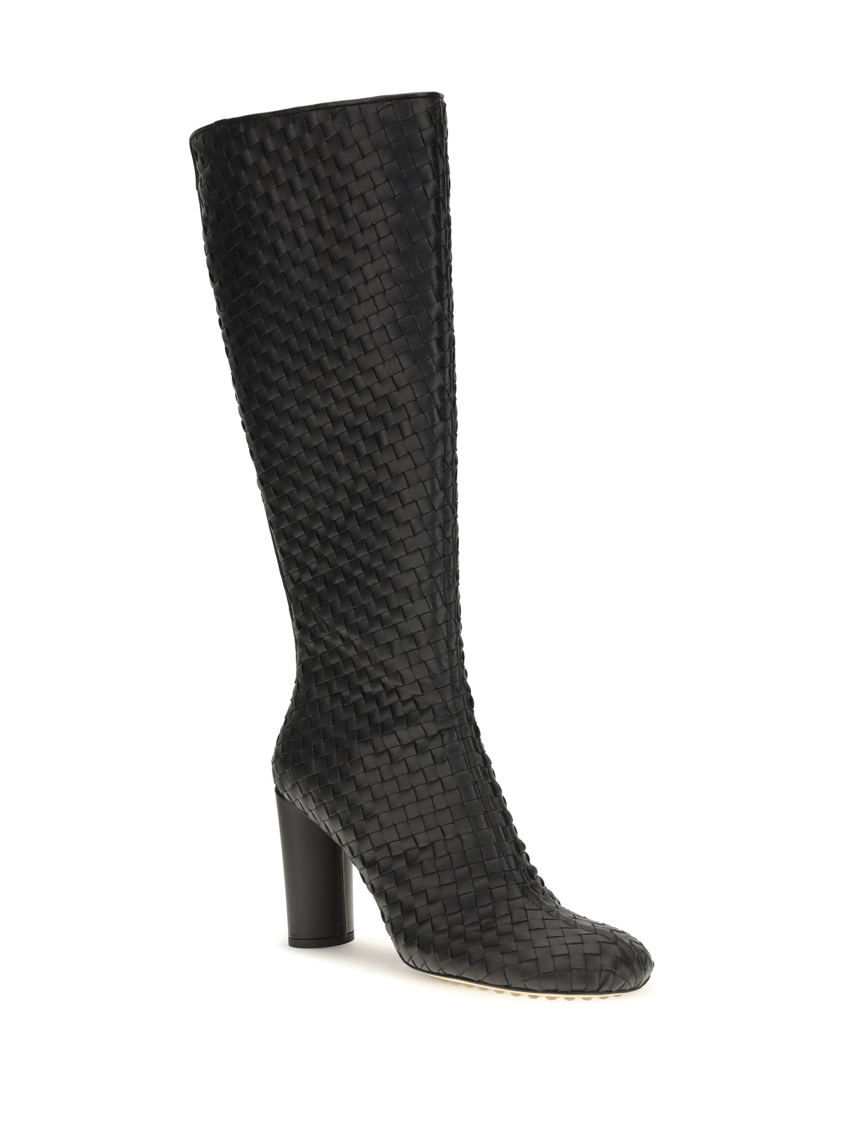 Bottega Veneta Cherry Intrecciato High Boots - Black