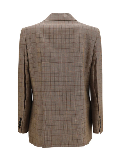 Chloé Checked double-breasted Blazer - Brown - Beige 1