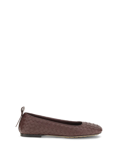 Bottega Veneta Charlotte Ballerinas - Deep Mahogany