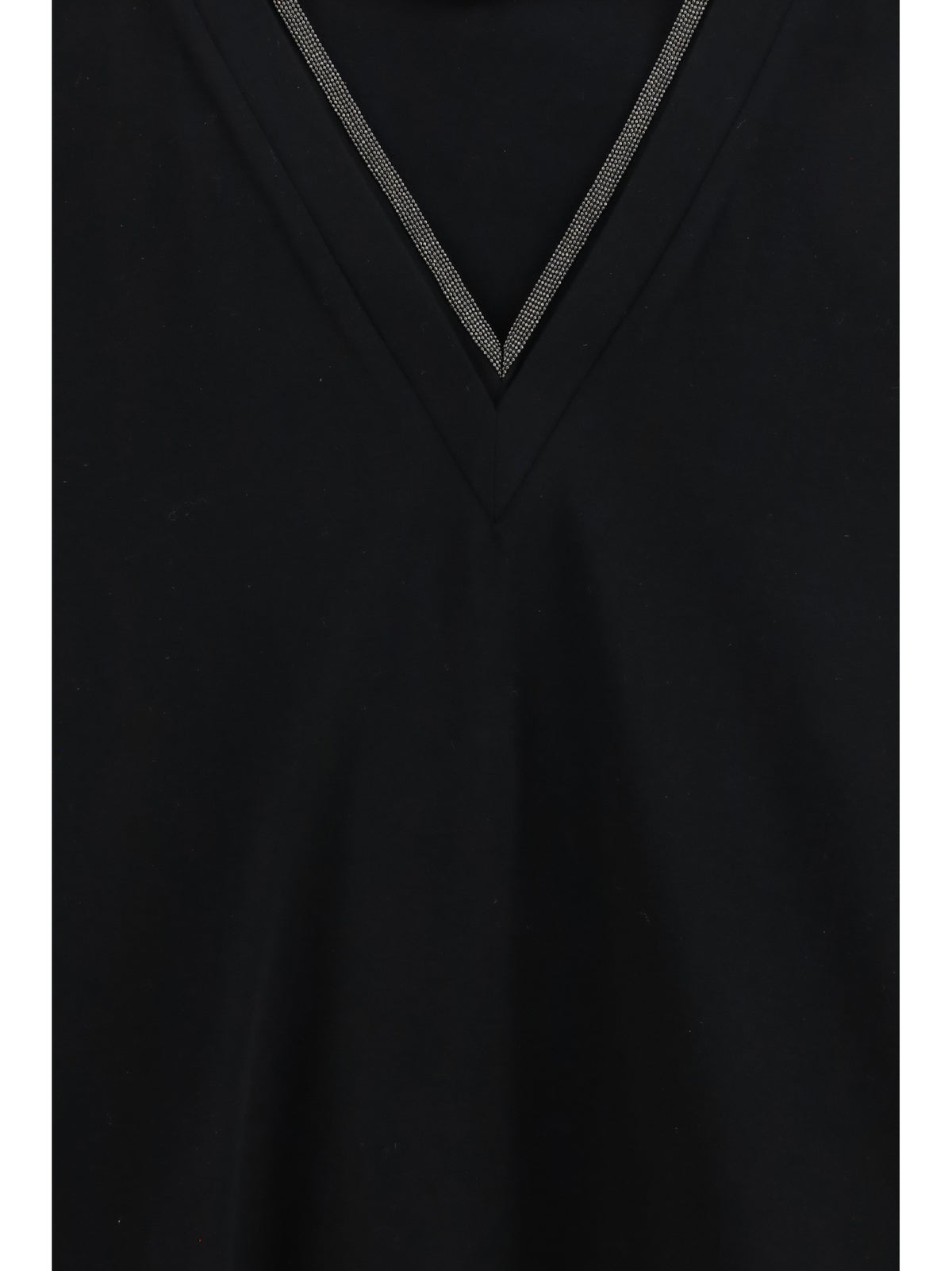 Brunello Cucinelli Cotton T-shirt with embellishments - Black
