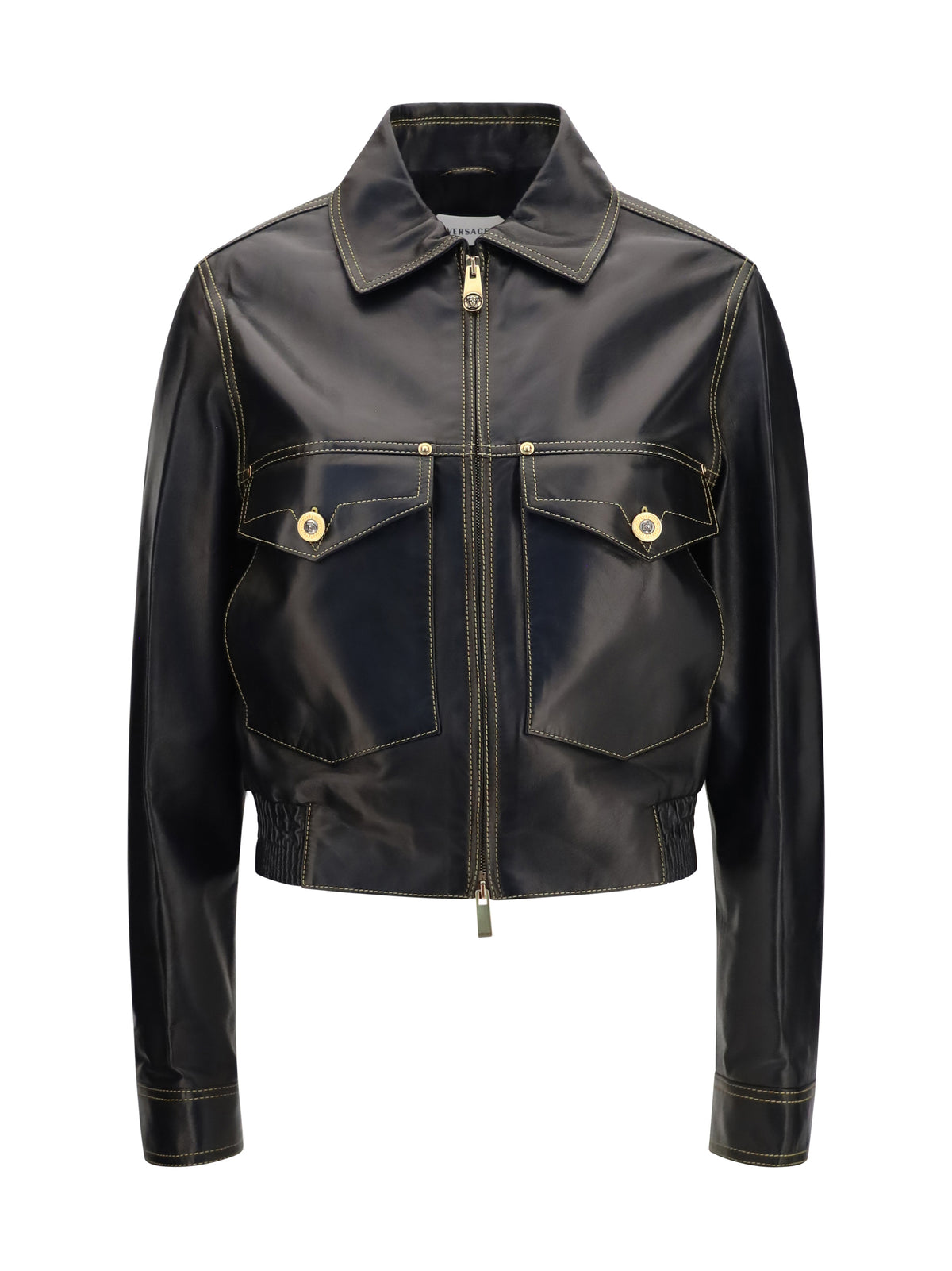 Versace Nappa leather Jacket - Black