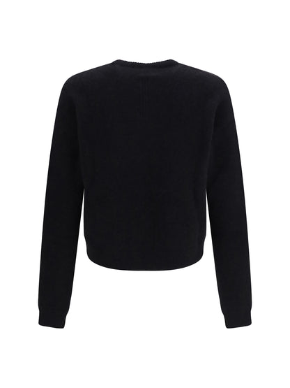 Rick Owens Round Neck Sweater - Black
