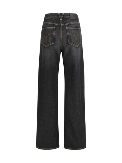 Versace Straight Jeans with studs - Black