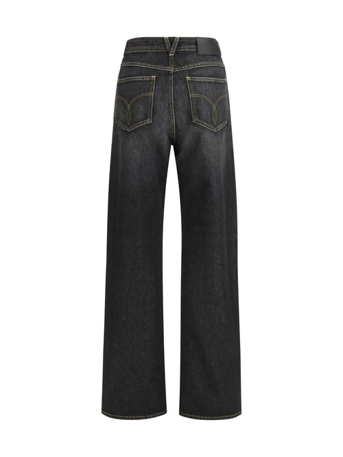 Versace Straight Jeans with studs - Black