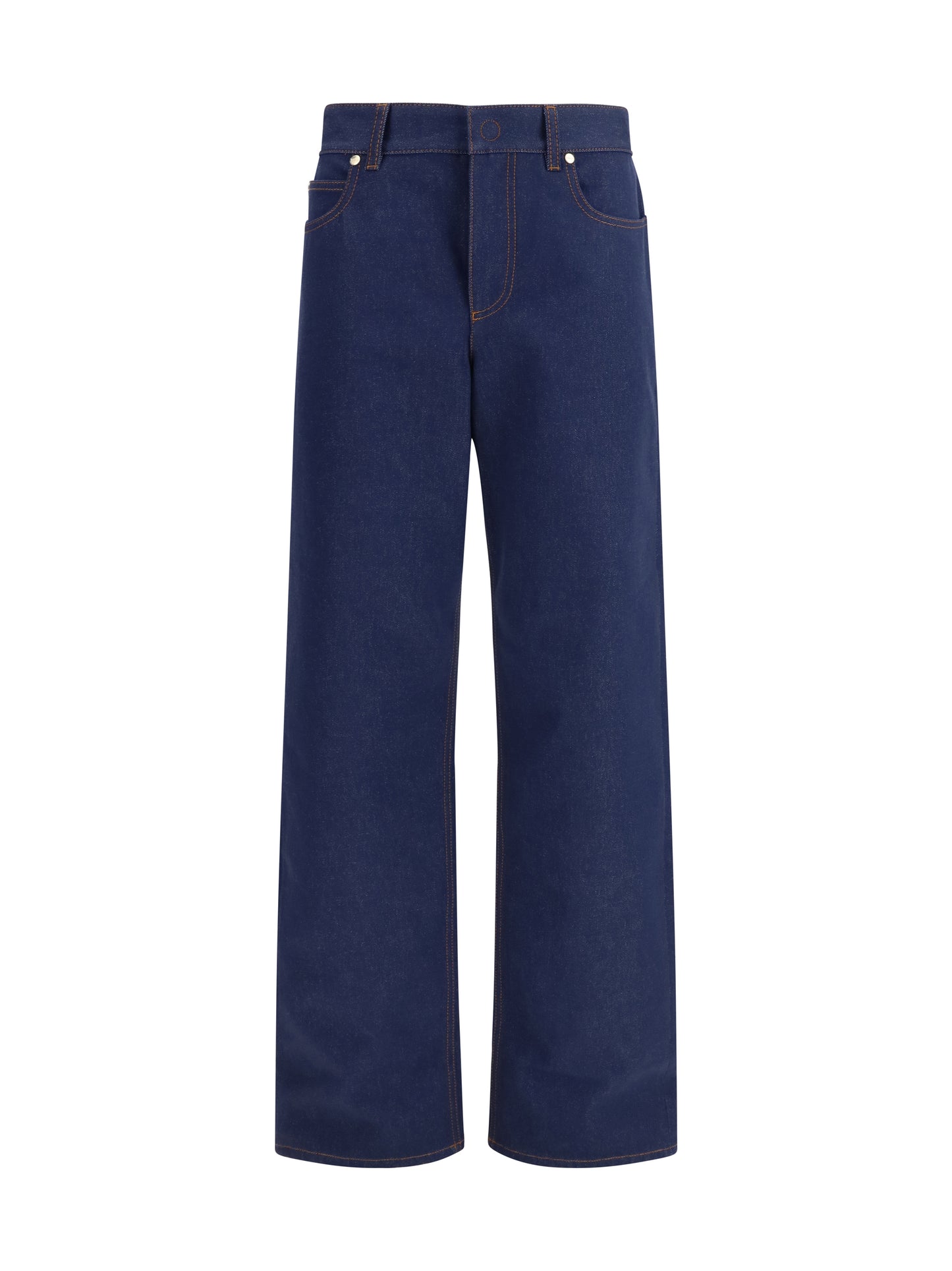 FENDI Five-pocket straight cut Jeans with logo detail