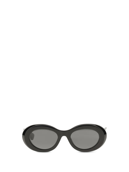 Valentino Garavani VG0057S Oval Sunglasses - Black-Black-Grey
