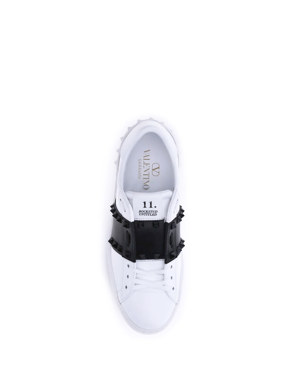Valentino Garavani Open Rockstud Sneakers - White/Black/White