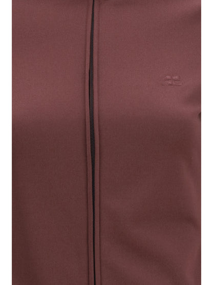 Courrèges Two-tone high neck Sweatshirt - Burnt Red/Black
