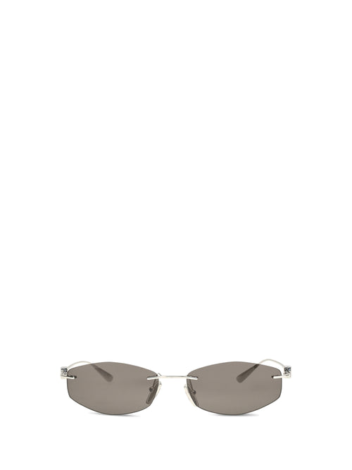 Balenciaga Geometric oval Sunglasses - Silver / Black