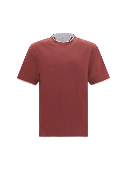 Brunello Cucinelli Cotton T-shirt - Lava